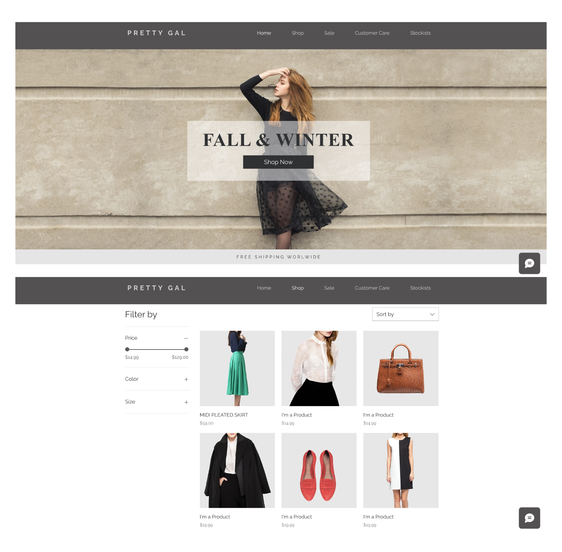 Wix Template Clothing Store